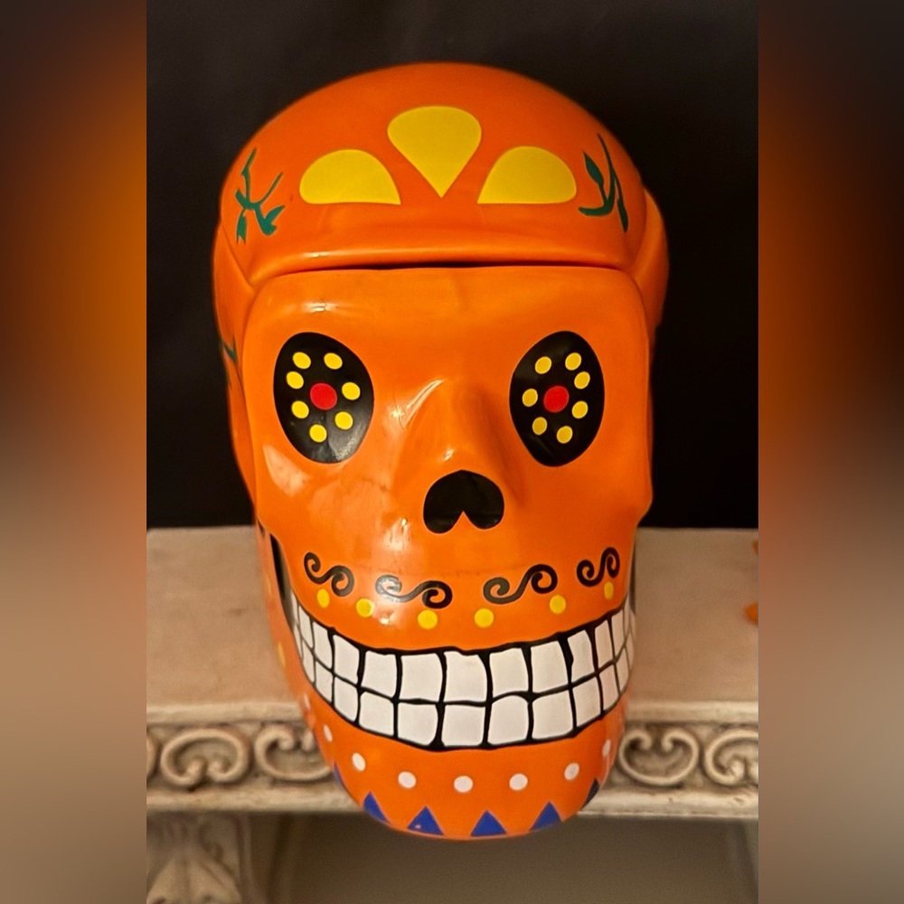 Day of the Dead ceramic skull jar. From “Around the World”